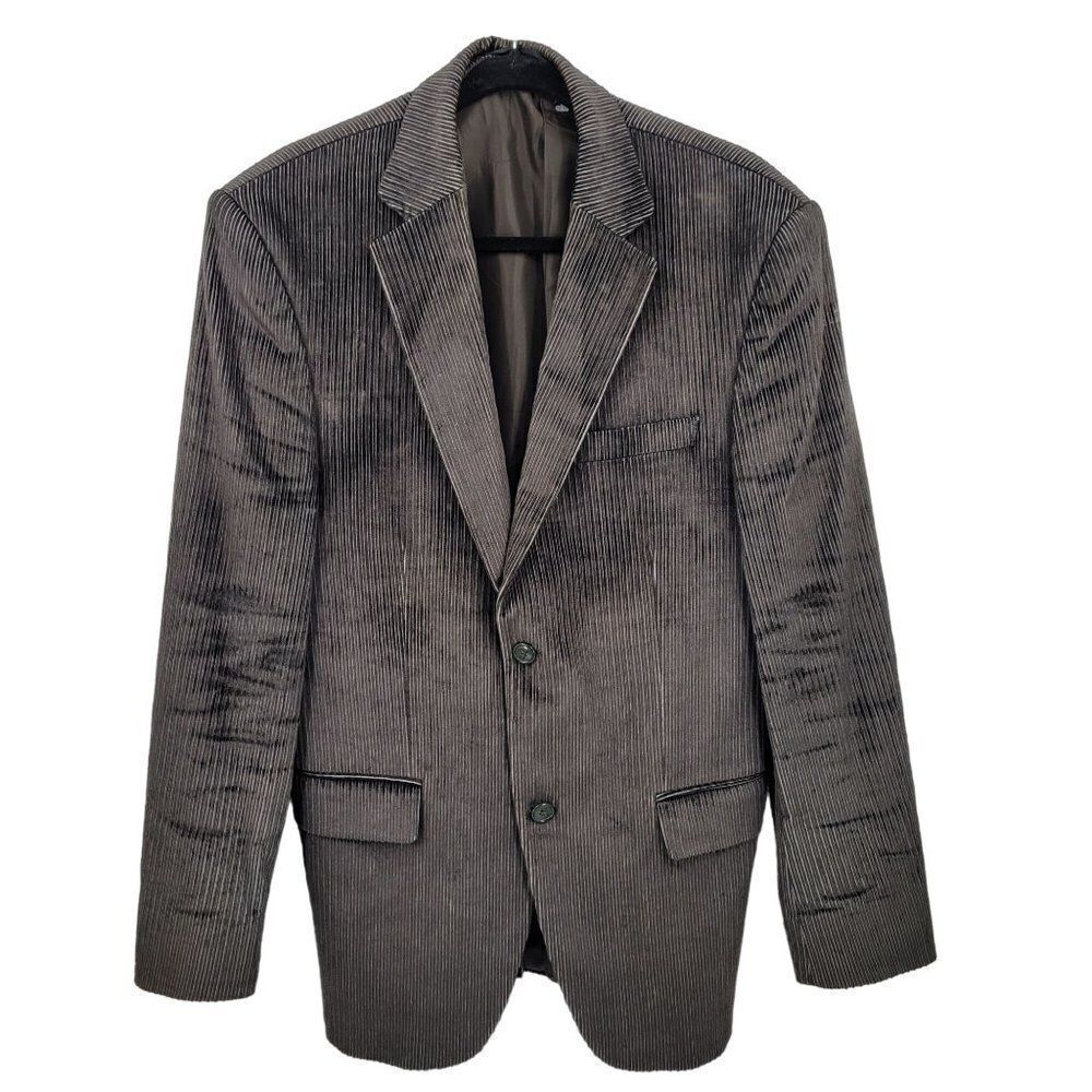 Vintage Giovanni Mens Corduroy Blazer Sports Jacket 54 Gunmetal Sheen Academia‎